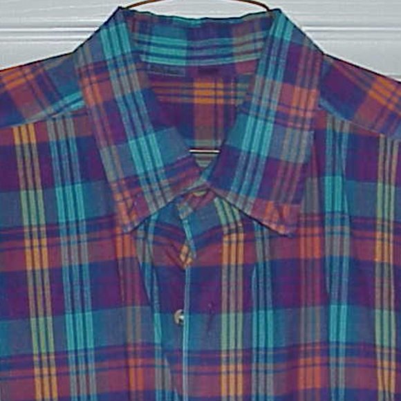 NORDSTROM, XL, MEN'S. MULTI COLORED PLAID, PRE-OWNED, LAUNDERED, GENTLY WORN - Picture 2 of 2